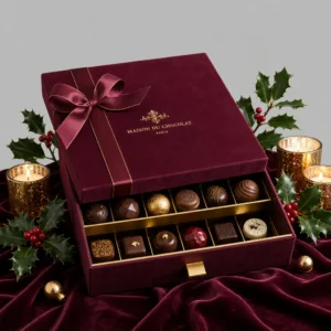 Festive Poinsettia & Berry Gift Box